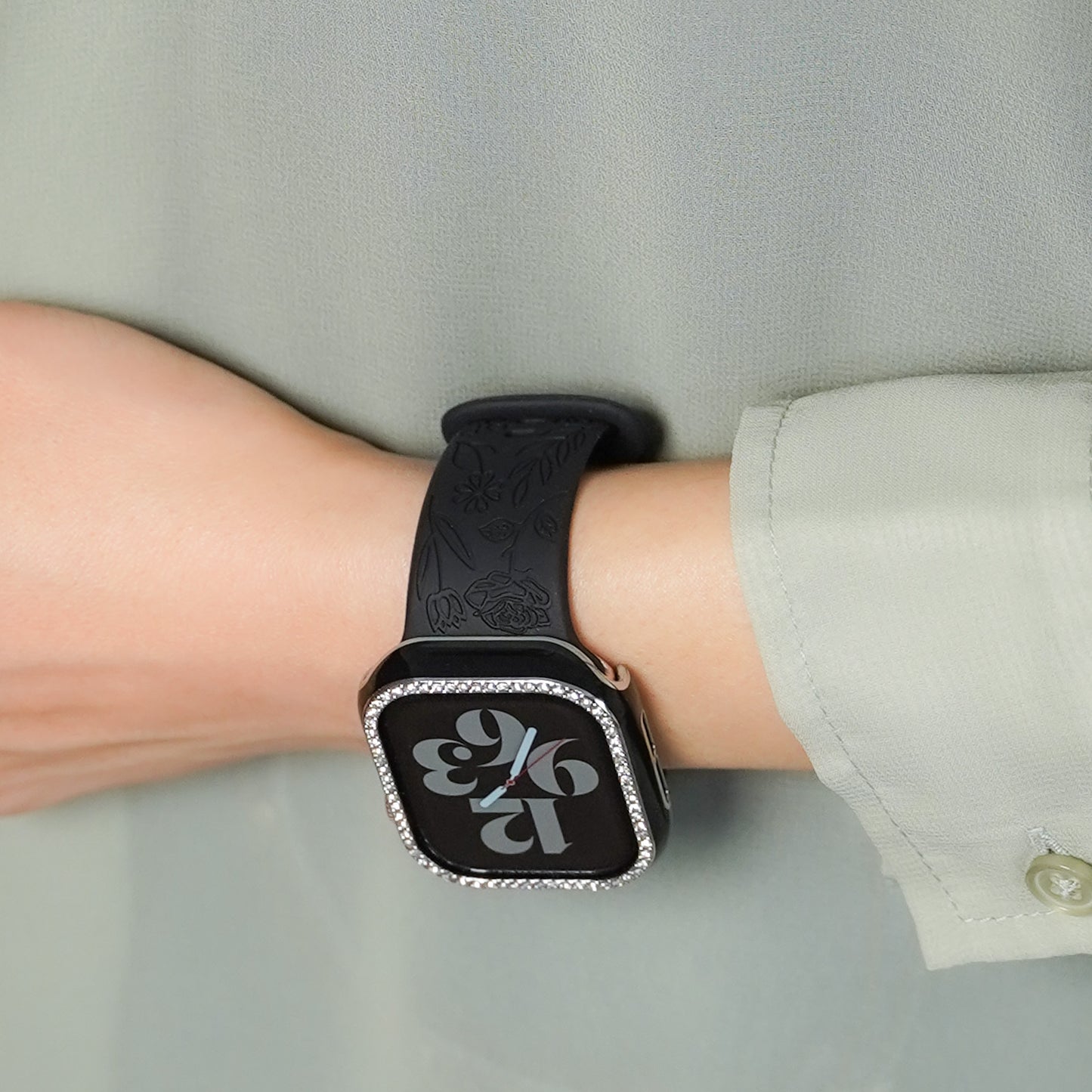 【NEW】シリコン フラワーローズ アップルウォッチバンド Apple Watch ベルト