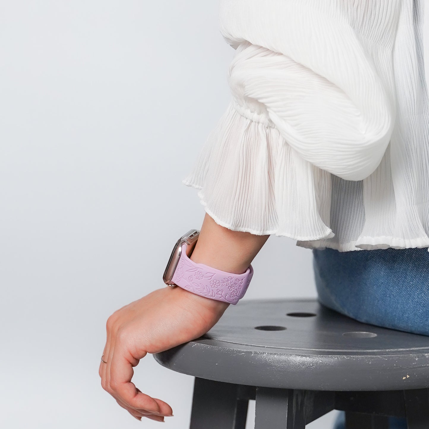 【NEW】シリコン フラワーローズ アップルウォッチバンド Apple Watch ベルト