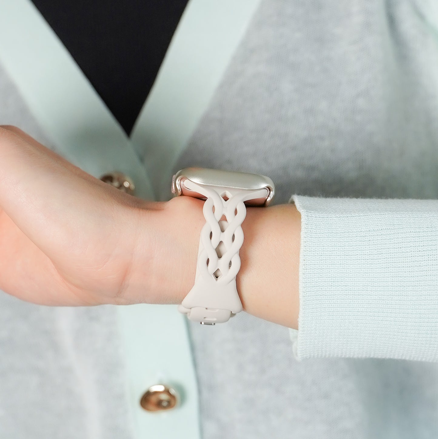 【NEW】シリコン 透かし編み アップルウォッチバンド Apple Watch ベルト