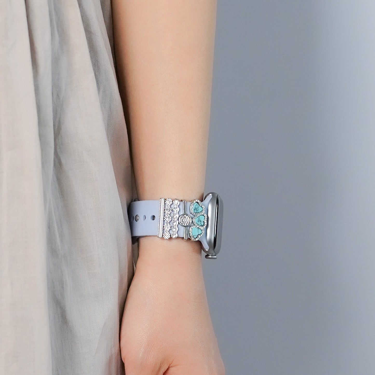 【NEW】ターコイズチャーム シルバー アクセサリー アップルウォッチ Apple Watch