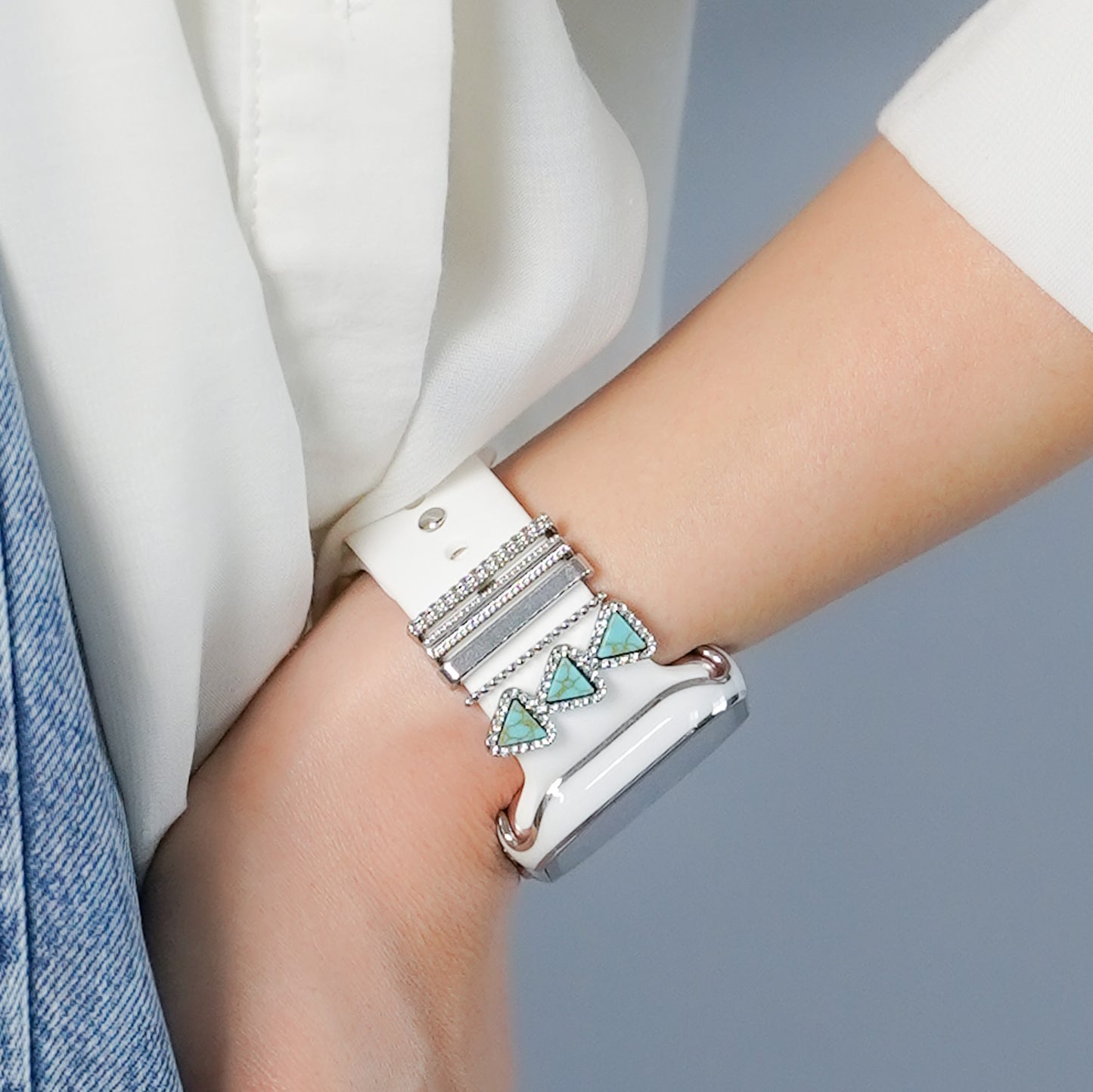 【NEW】ターコイズチャーム シルバー アクセサリー アップルウォッチ Apple Watch