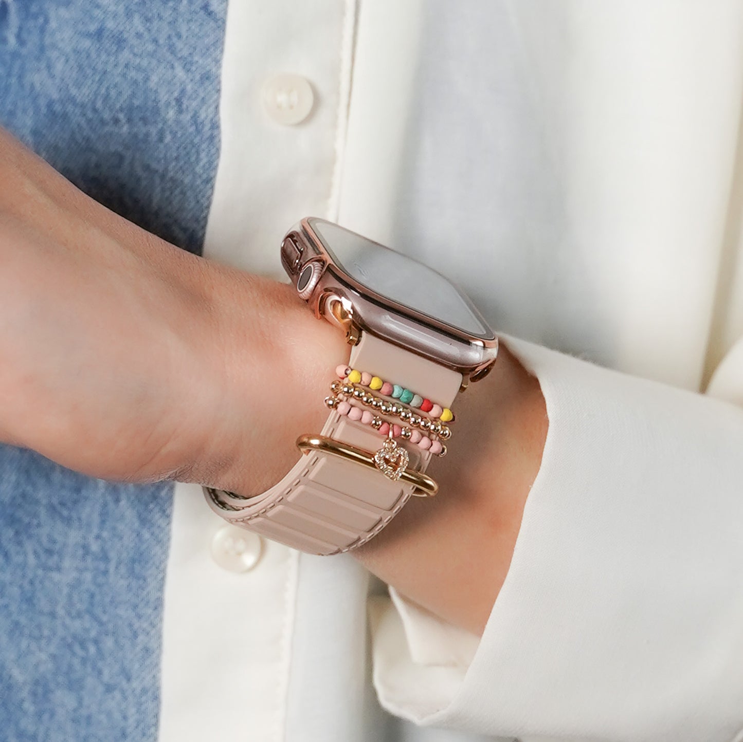 【NEW】ビーズチャーム アクセサリー アップルウォッチ Apple Watch