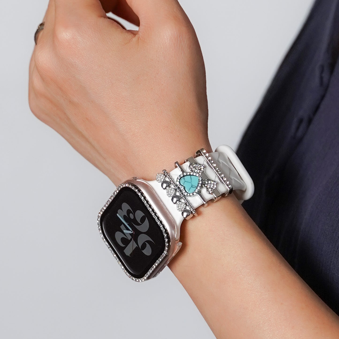 【NEW】ターコイズチャーム シルバー アクセサリー アップルウォッチ Apple Watch