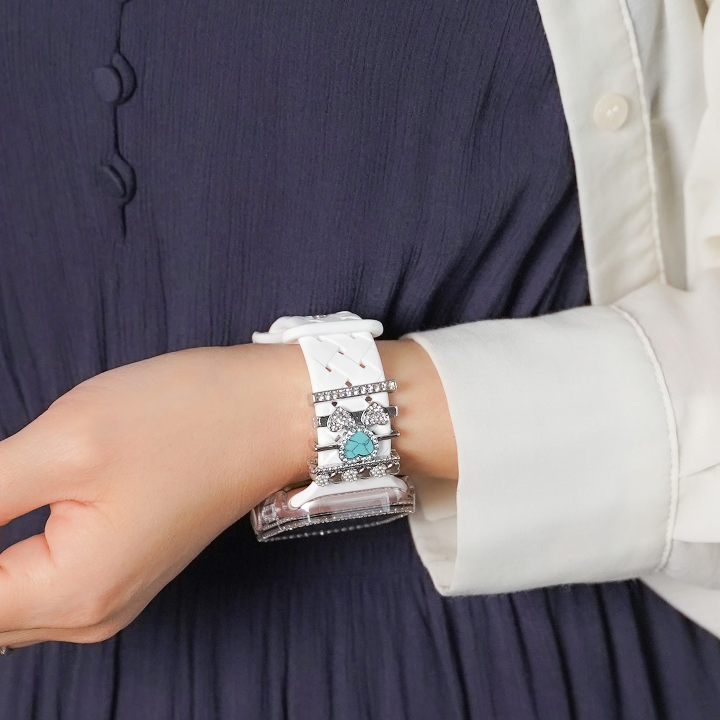 【NEW】ターコイズチャーム シルバー アクセサリー アップルウォッチ Apple Watch