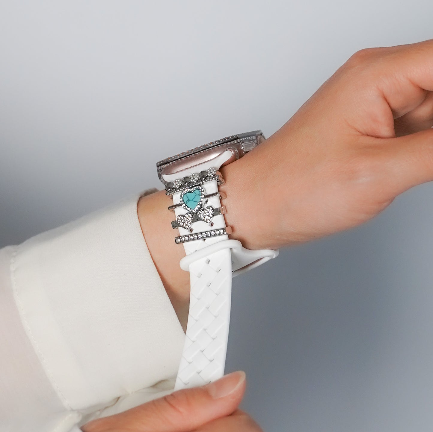【NEW】ターコイズチャーム シルバー アクセサリー アップルウォッチ Apple Watch