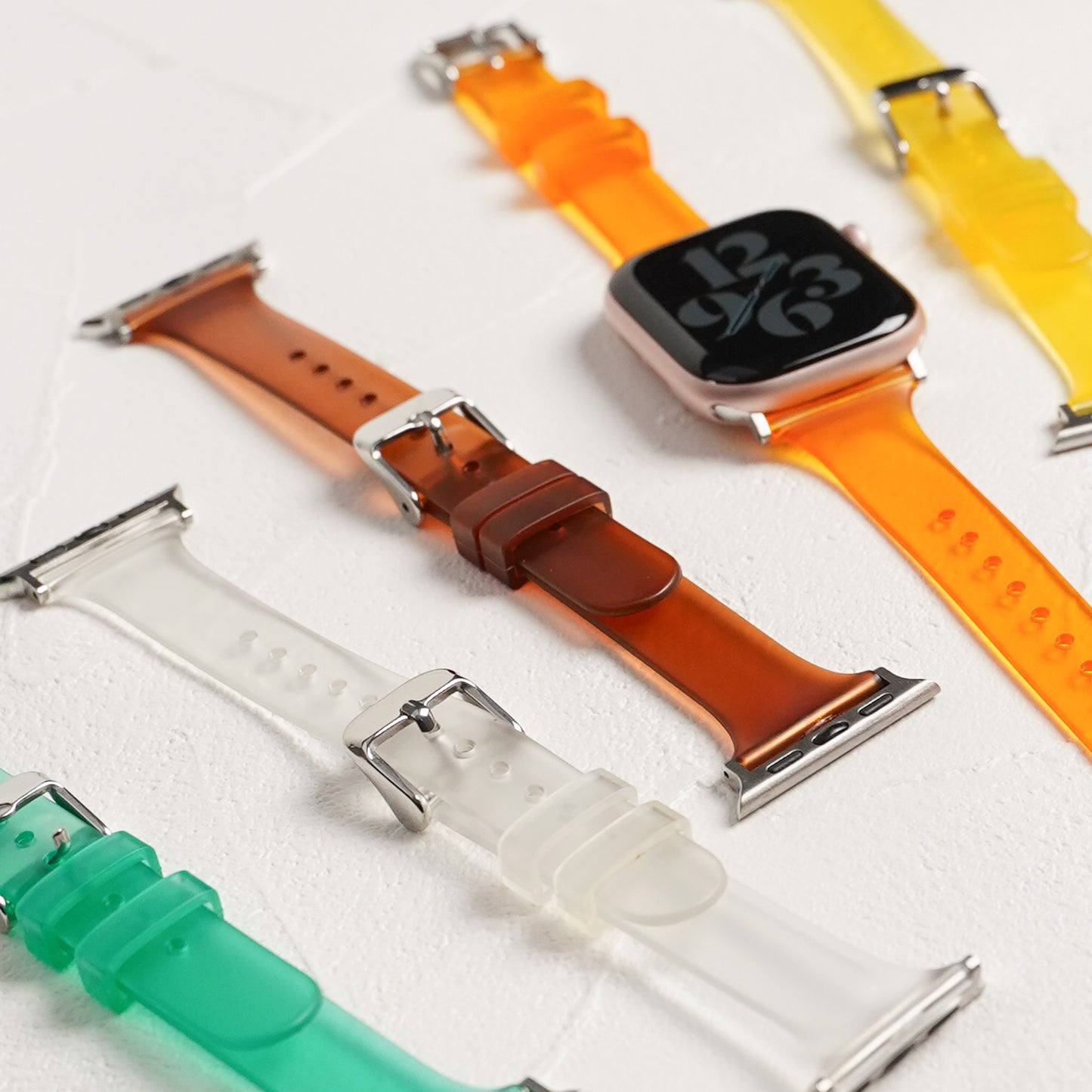 【NEW】クリア スリム TPU カラフル アップルウォッチバンド Apple Watch ベルト