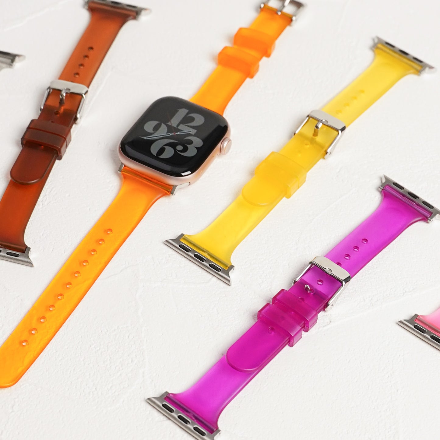 【NEW】クリア スリム TPU カラフル アップルウォッチバンド Apple Watch ベルト