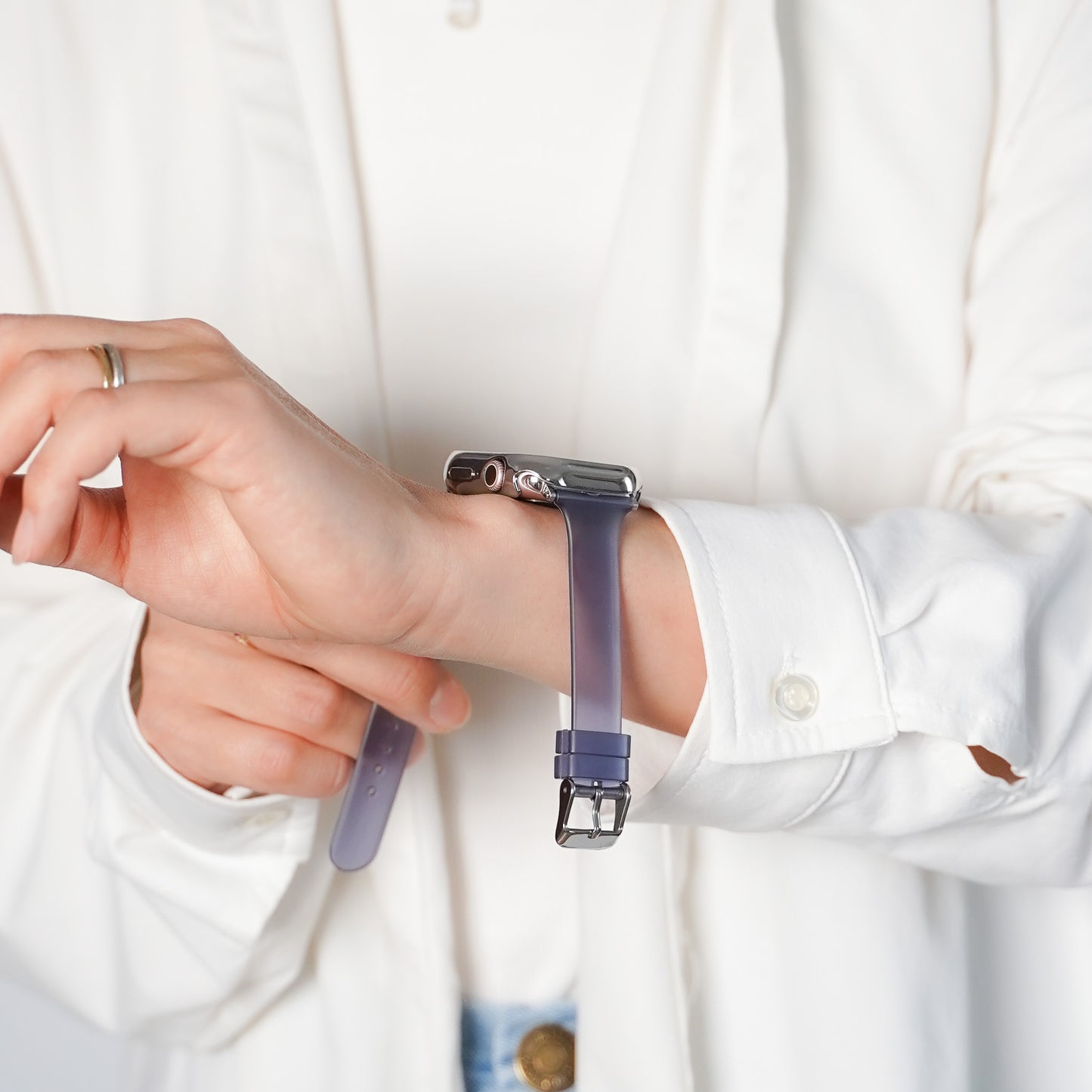 【NEW】クリア スリム TPU カラフル アップルウォッチバンド Apple Watch ベルト