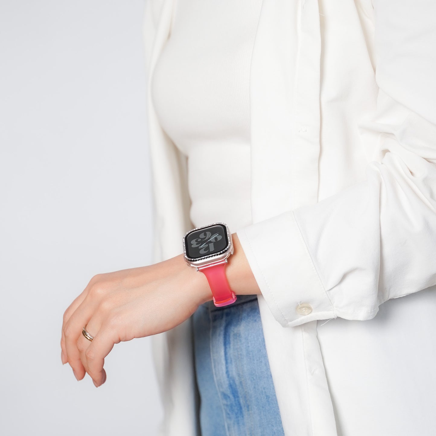 【NEW】クリア スリム TPU カラフル アップルウォッチバンド Apple Watch ベルト