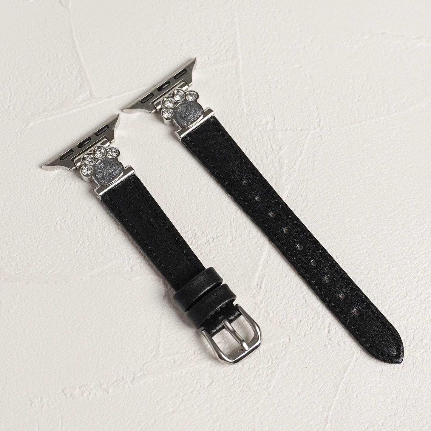 【NEW】スリムレザー 肉球チャーム 犬 猫 アップルウォッチバンド Apple Watch ベルト