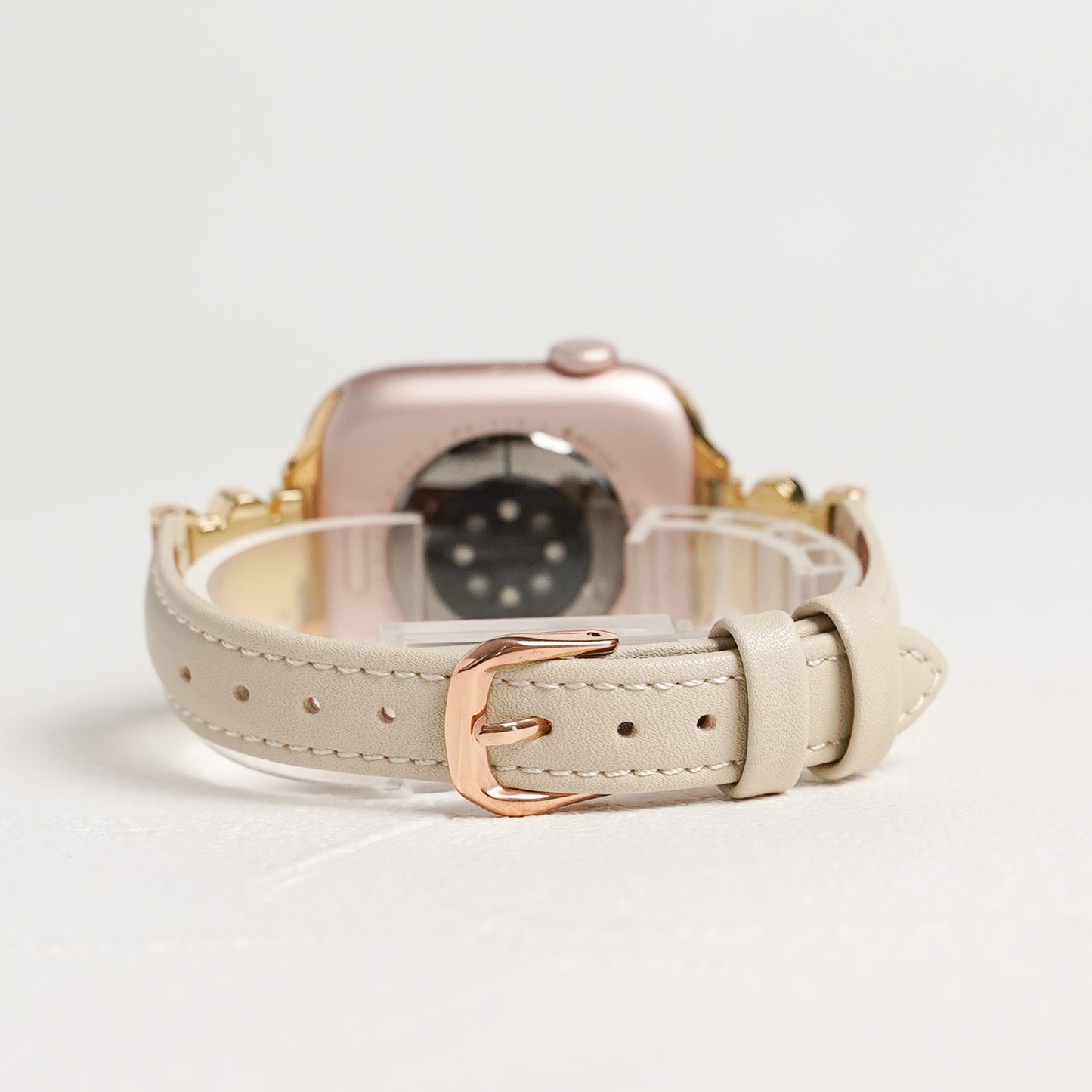 【NEW】スリムレザー 肉球チャーム 犬 猫 アップルウォッチバンド Apple Watch ベルト