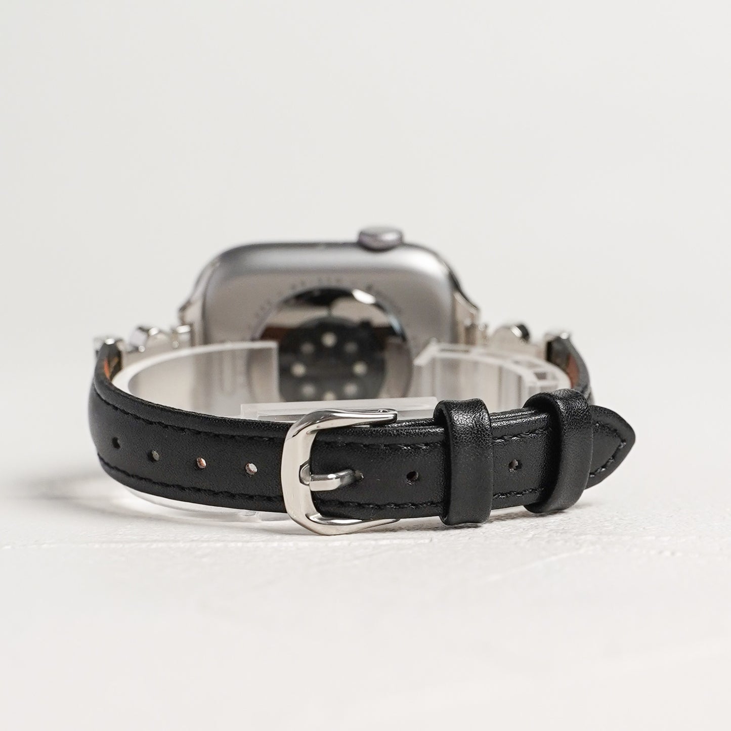 【NEW】スリムレザー 肉球チャーム 犬 猫 アップルウォッチバンド Apple Watch ベルト