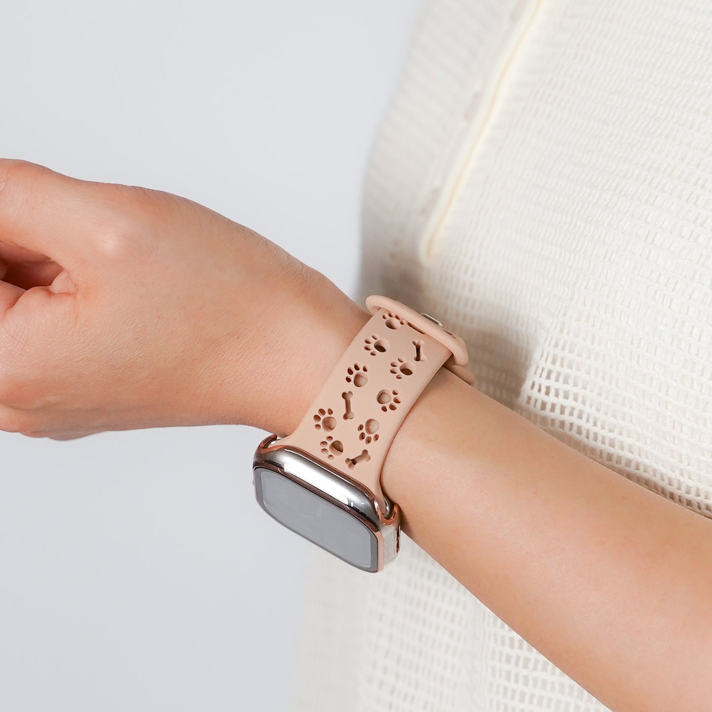 【NEW】シリコン 肉球 穴あき 犬 猫 アップルウォッチバンド Apple Watch ベルト