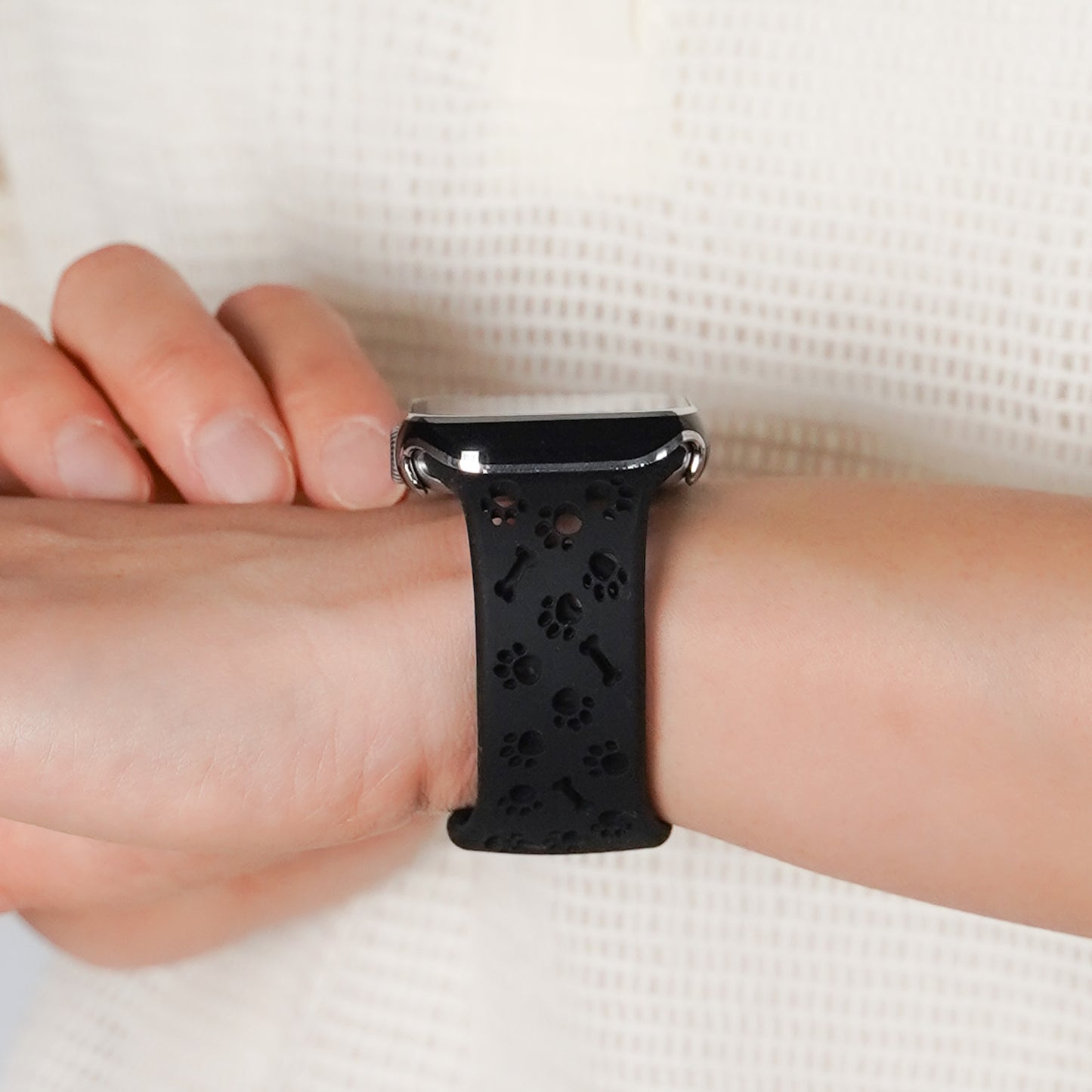 【NEW】シリコン 肉球 穴あき 犬 猫 アップルウォッチバンド Apple Watch ベルト