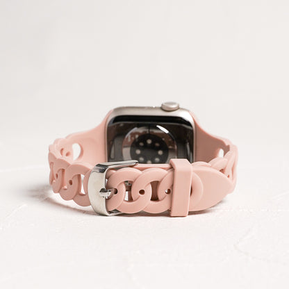 [New color added] Round silicone chain design Apple Watch band Apple Watch