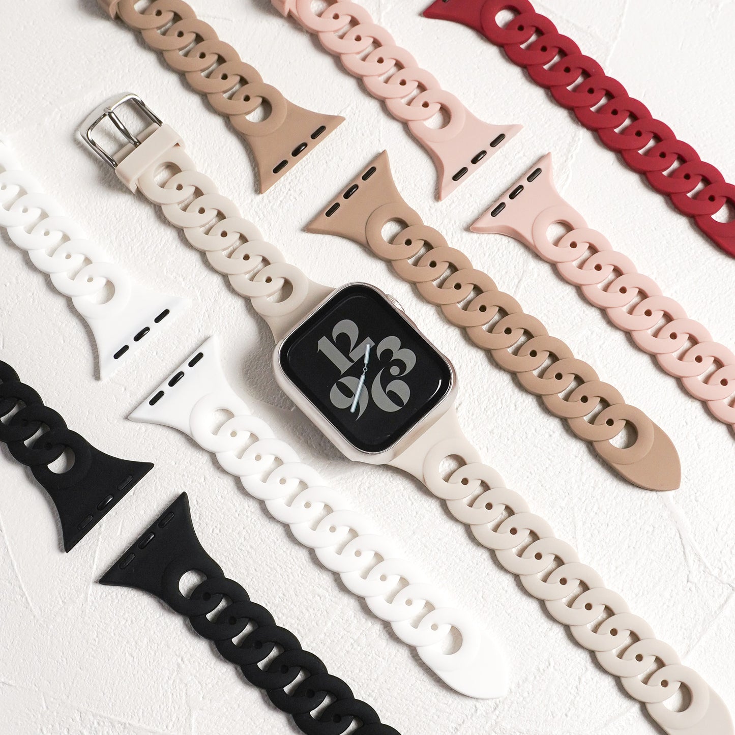 丸シリコン チェーンデザイン アップルウォッチバンド Apple Watch