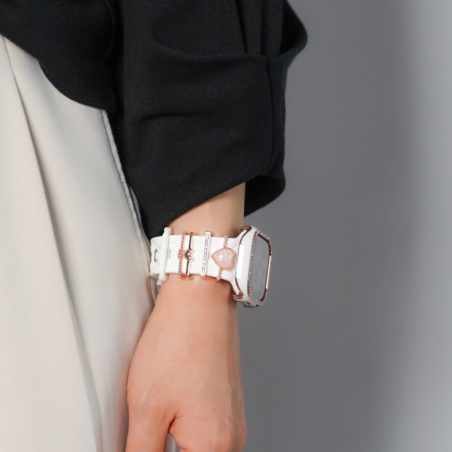 【NEW】ハート チャーム アクセサリー アップルウォッチ Apple Watch