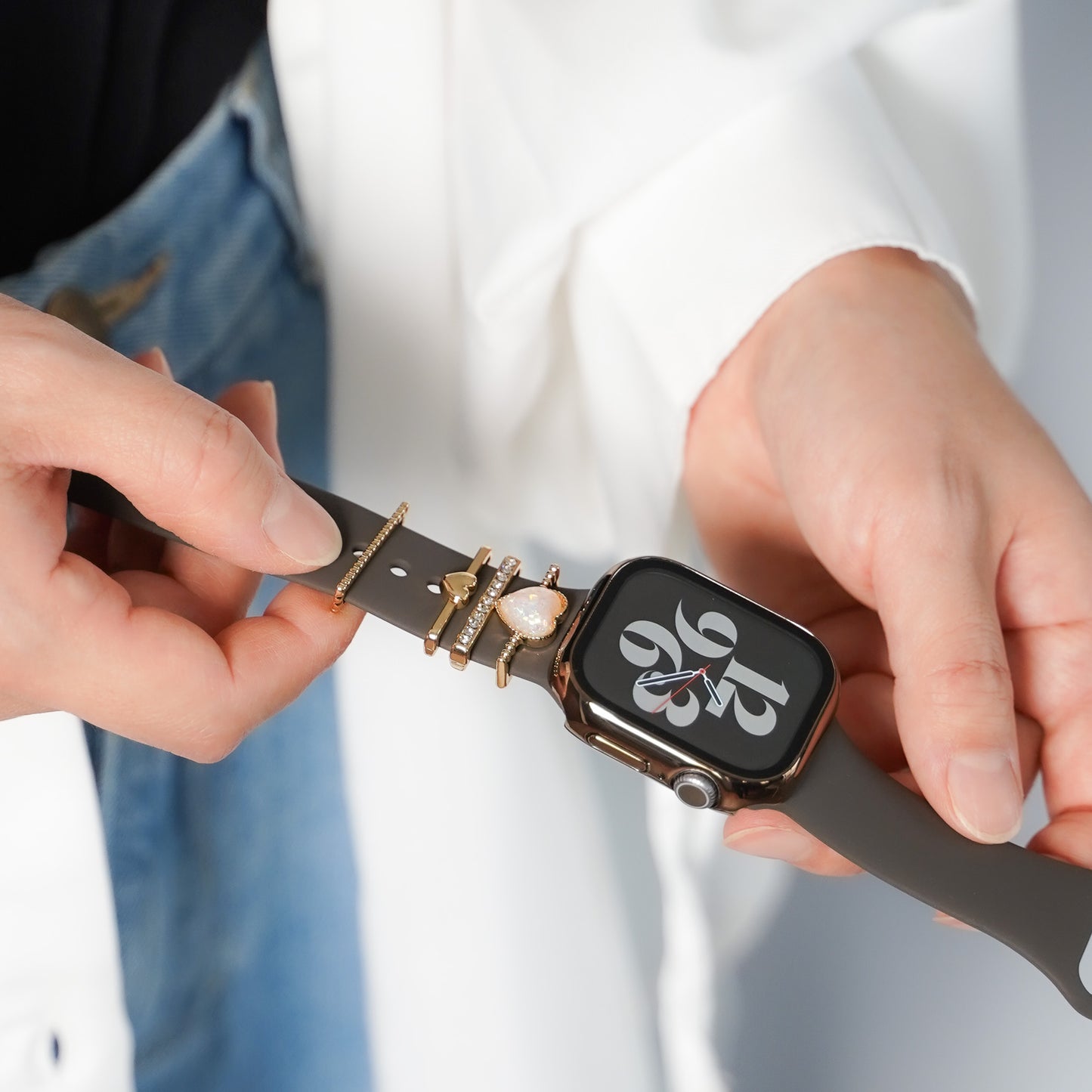 【NEW】ハート チャーム アクセサリー アップルウォッチ Apple Watch