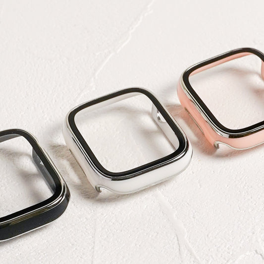 【新色追加】シルバーライン 全面 保護カバー ハードタイプ アップルウォッチカバー Apple Watch