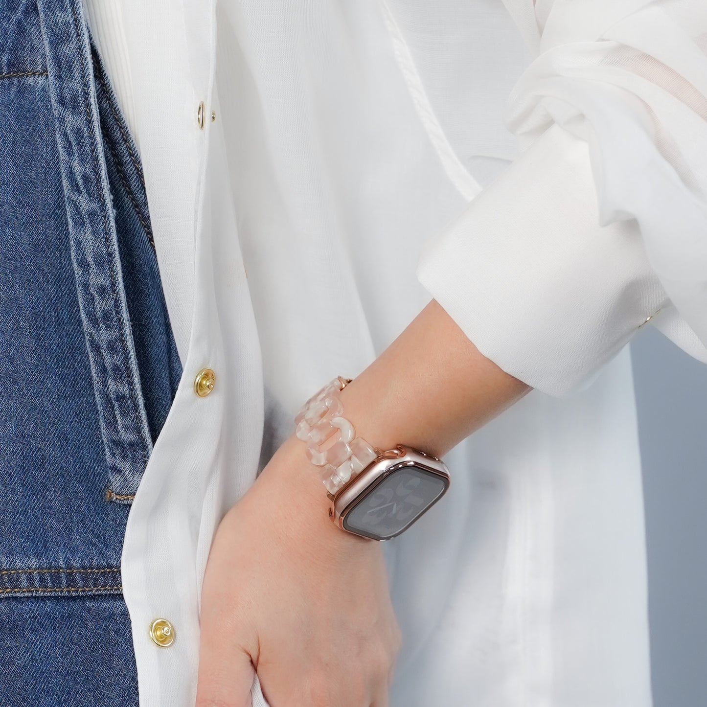 【NEW】樹脂 オープンリング アップルウォッチバンド Apple Watch ベルト