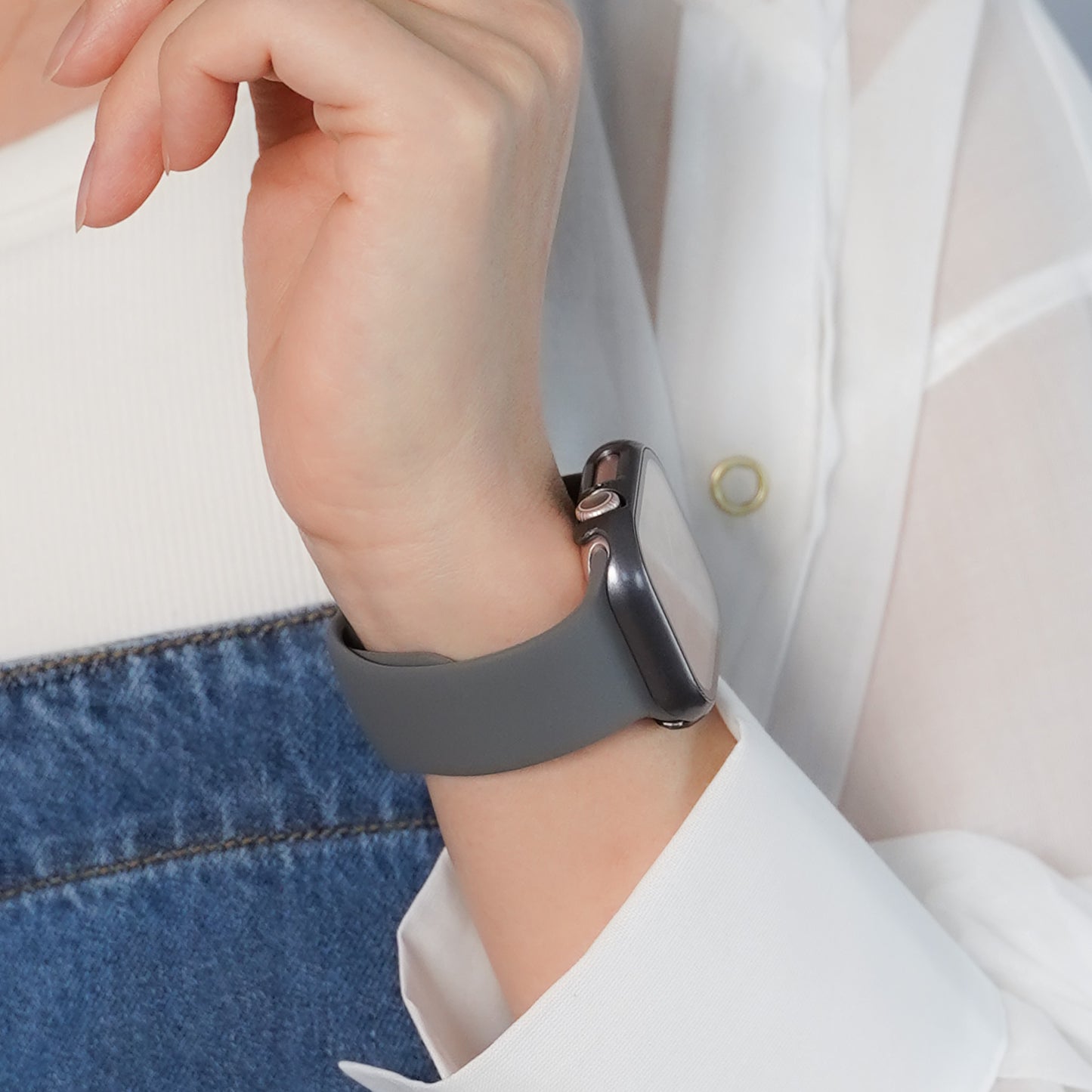 【NEW】新色追加 シリコン スポーツ くすみ パステル アップルウォッチバンド Apple Watch ベルト