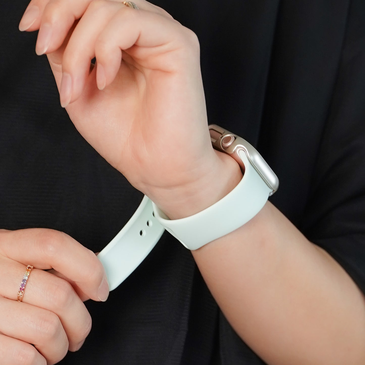 【NEW】新色追加 シリコン スポーツ くすみ パステル アップルウォッチバンド Apple Watch ベルト