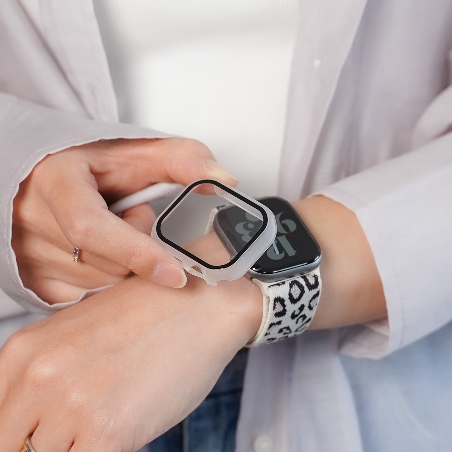 マット 全面 保護カバー ガラス付き ハードタイプ アップルウォッチ ケース Apple Watch
