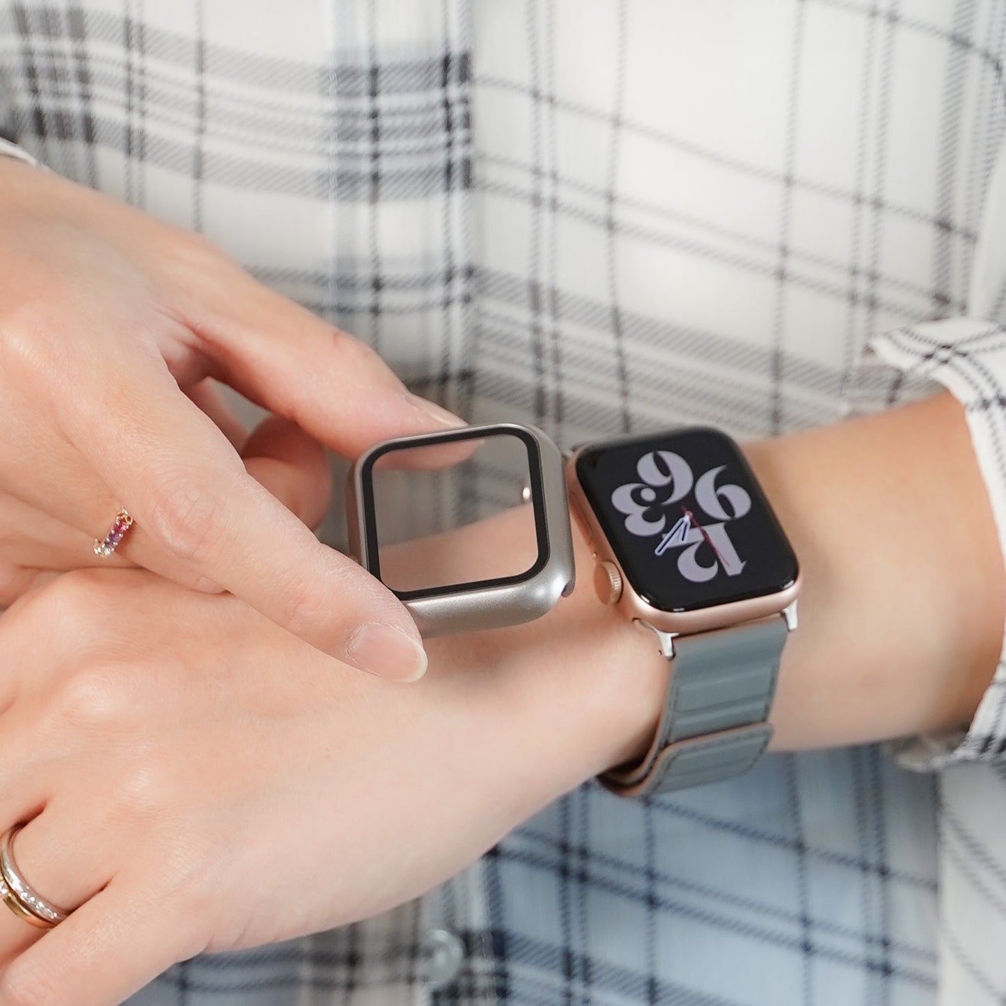 マット 全面 保護カバー ガラス付き ハードタイプ アップルウォッチ ケース Apple Watch