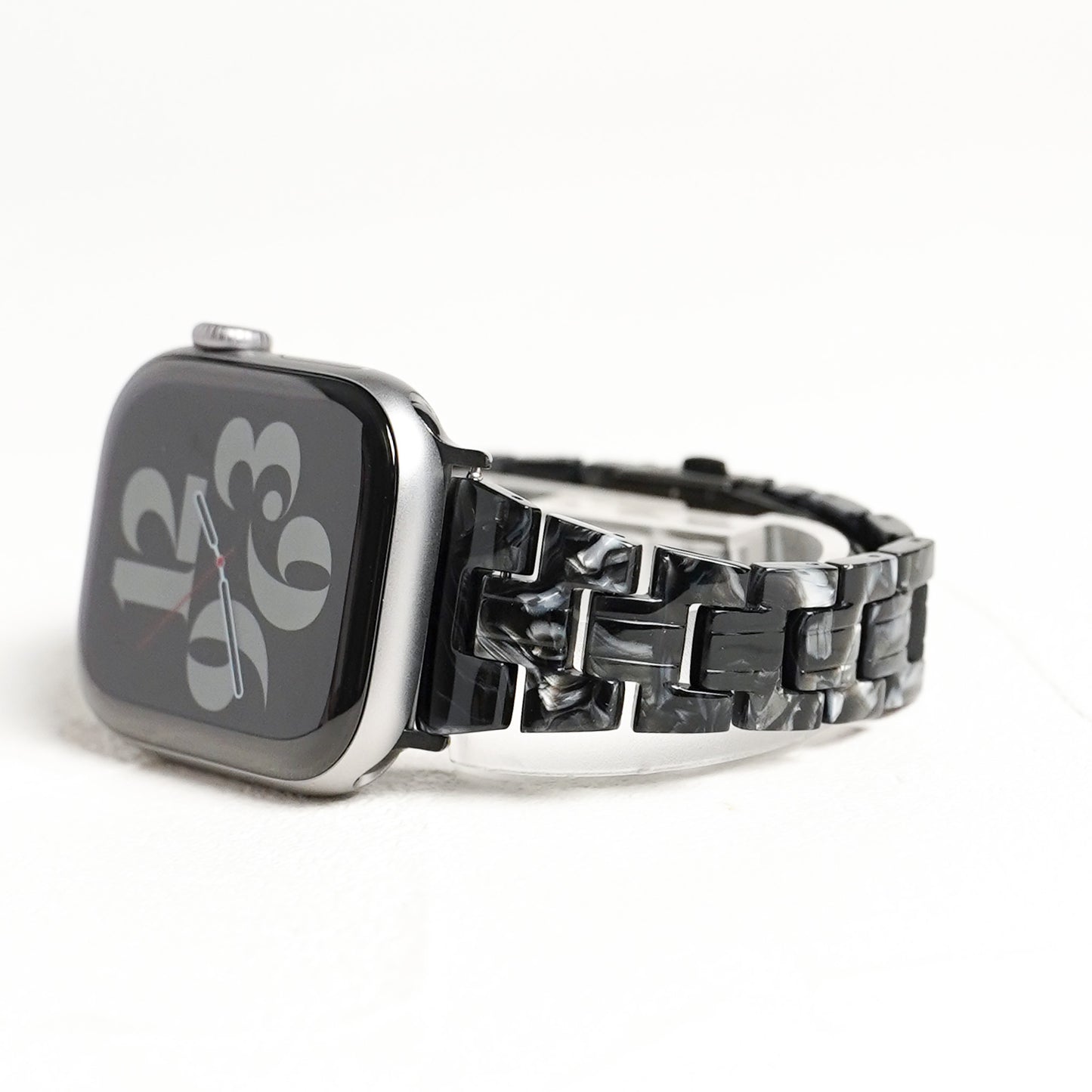 【NEW】スリム 樹脂 マーブル アップルウォッチバンド Apple Watch ベルト