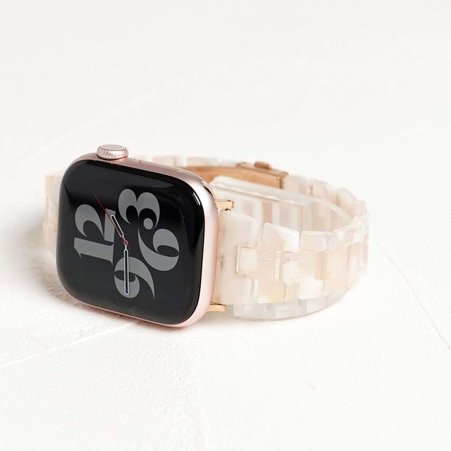 【NEW】スリム 樹脂 マーブル アップルウォッチバンド Apple Watch ベルト