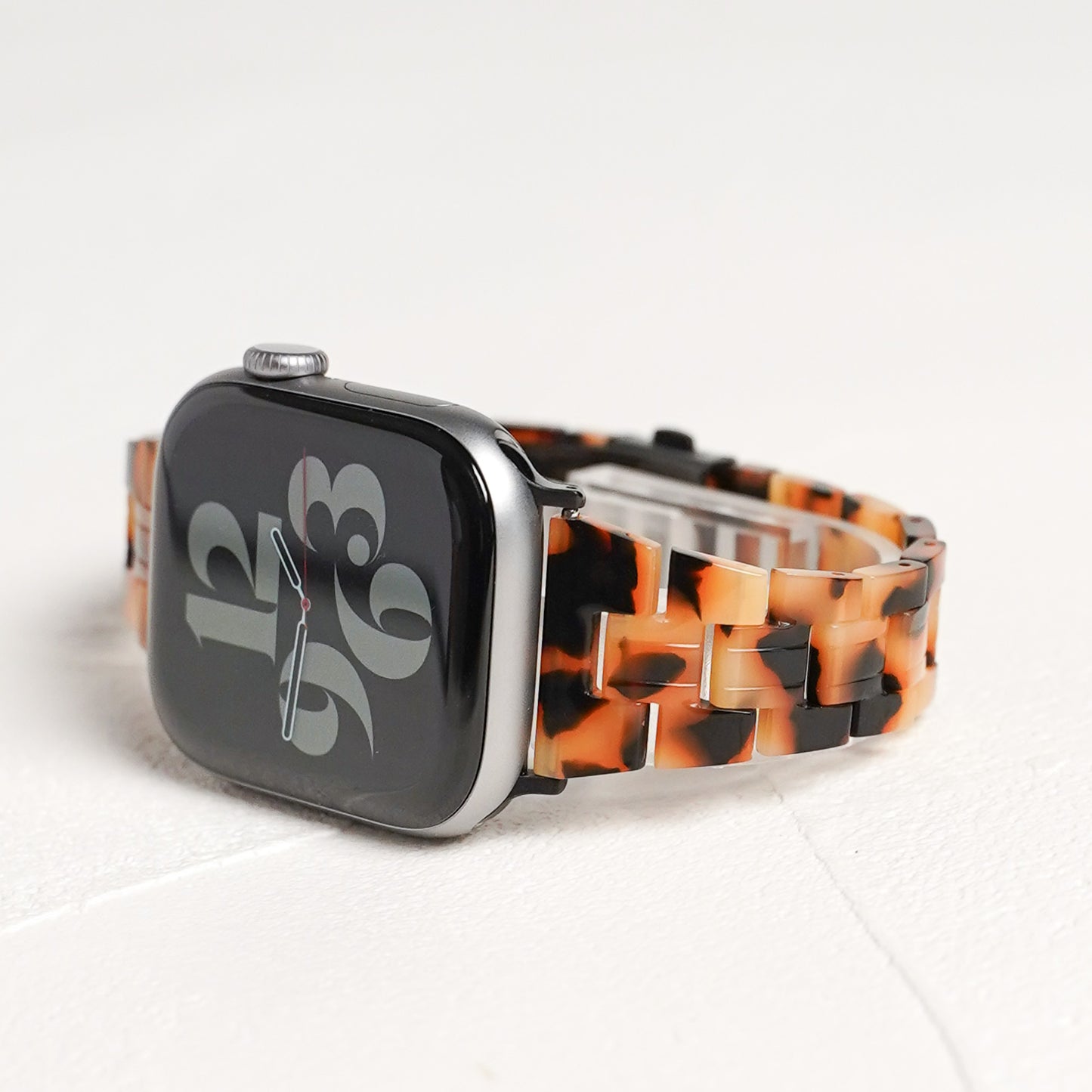 【NEW】スリム 樹脂 マーブル アップルウォッチバンド Apple Watch ベルト