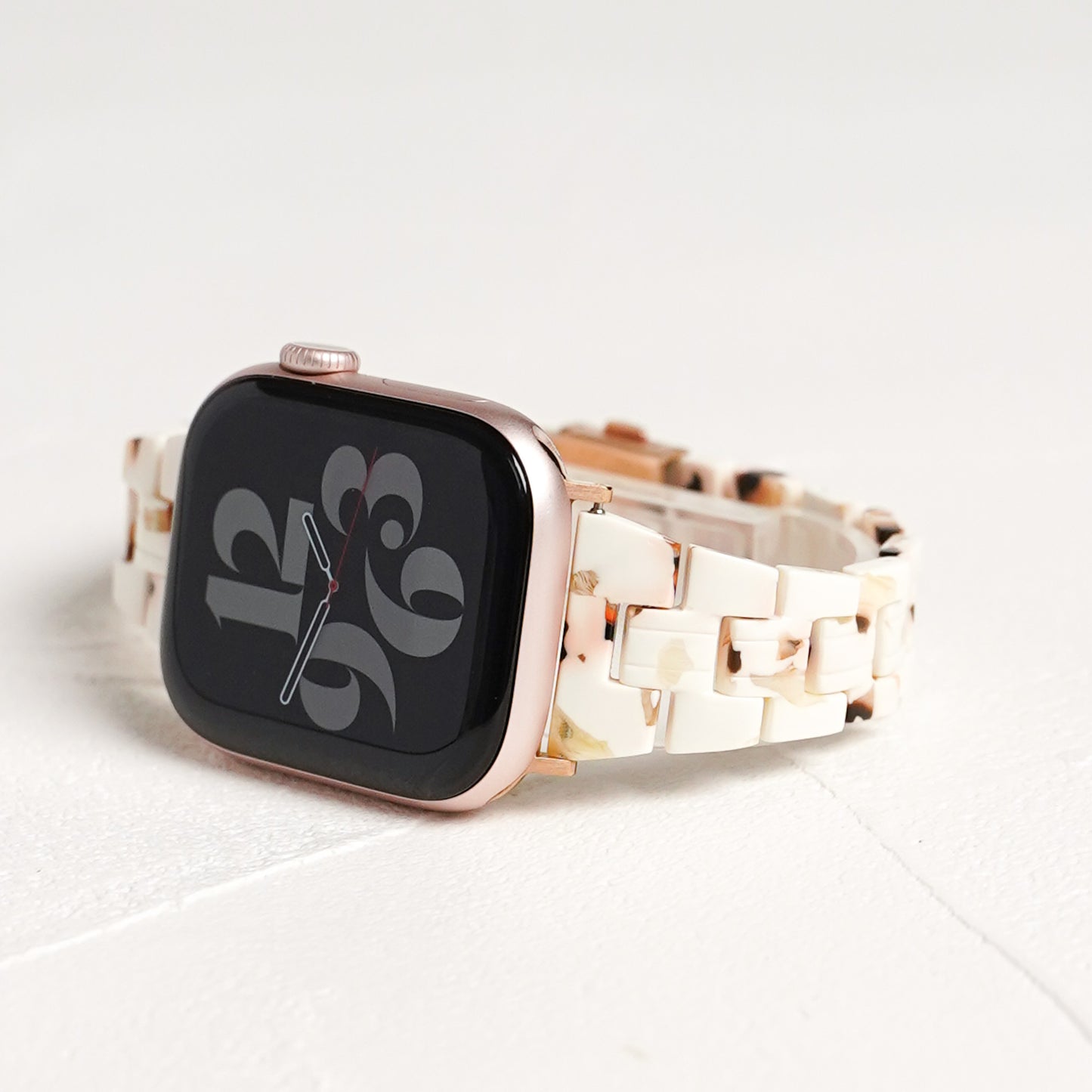 【NEW】スリム 樹脂 マーブル アップルウォッチバンド Apple Watch ベルト