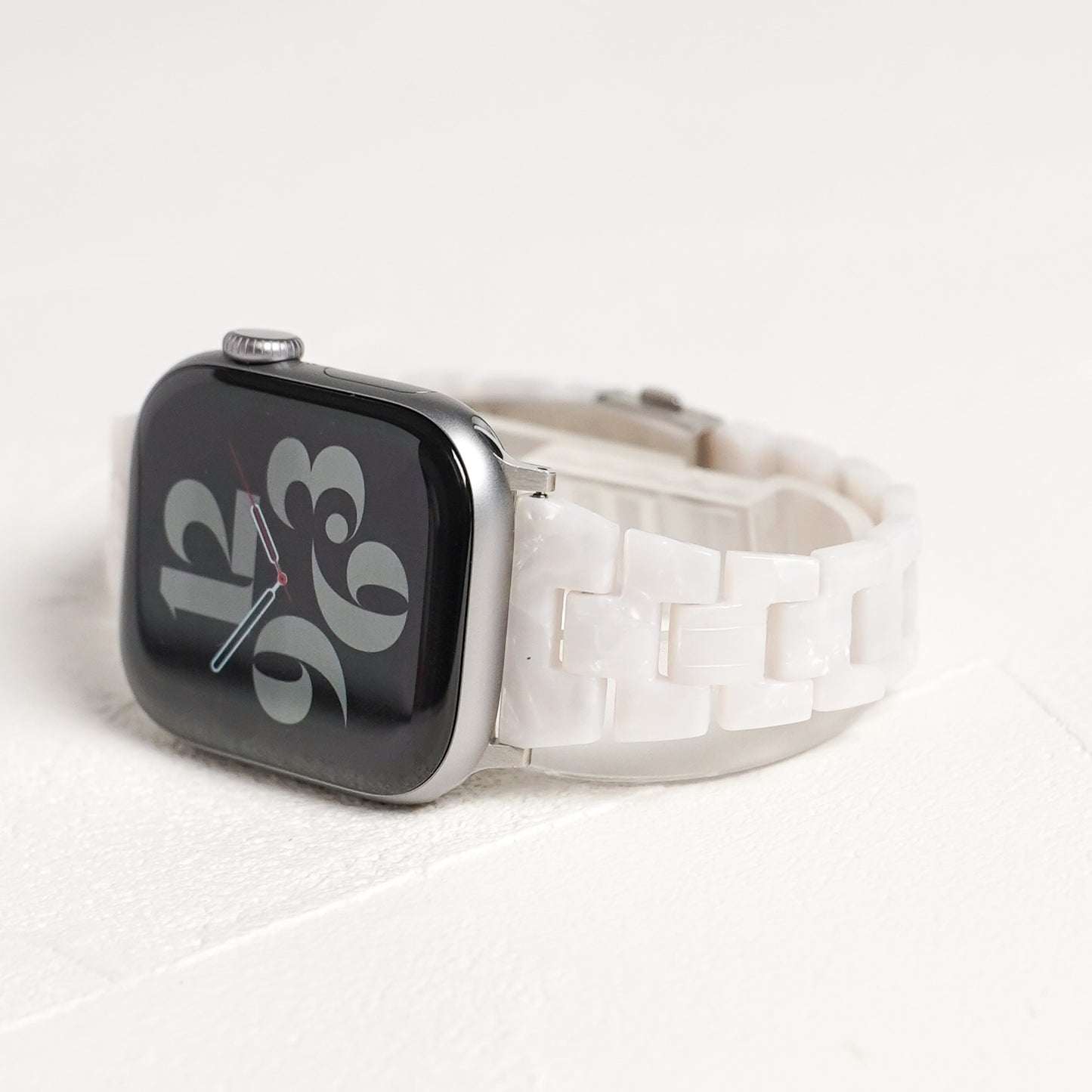 【NEW】スリム 樹脂 マーブル アップルウォッチバンド Apple Watch ベルト