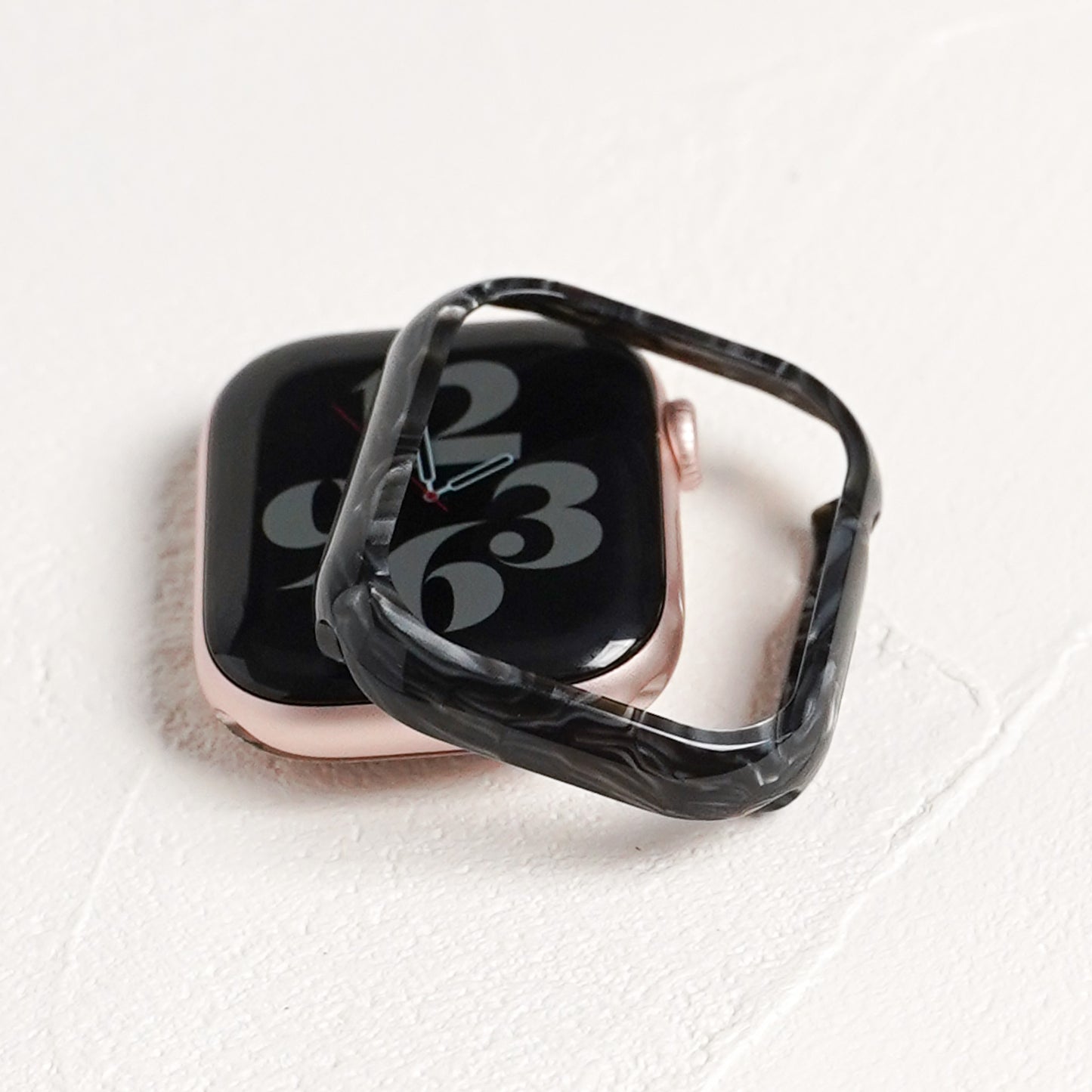 【NEW】樹脂 マーブル 保護フレーム ガラスなし ハードタイプ アップルウォッチ ケース Apple watch