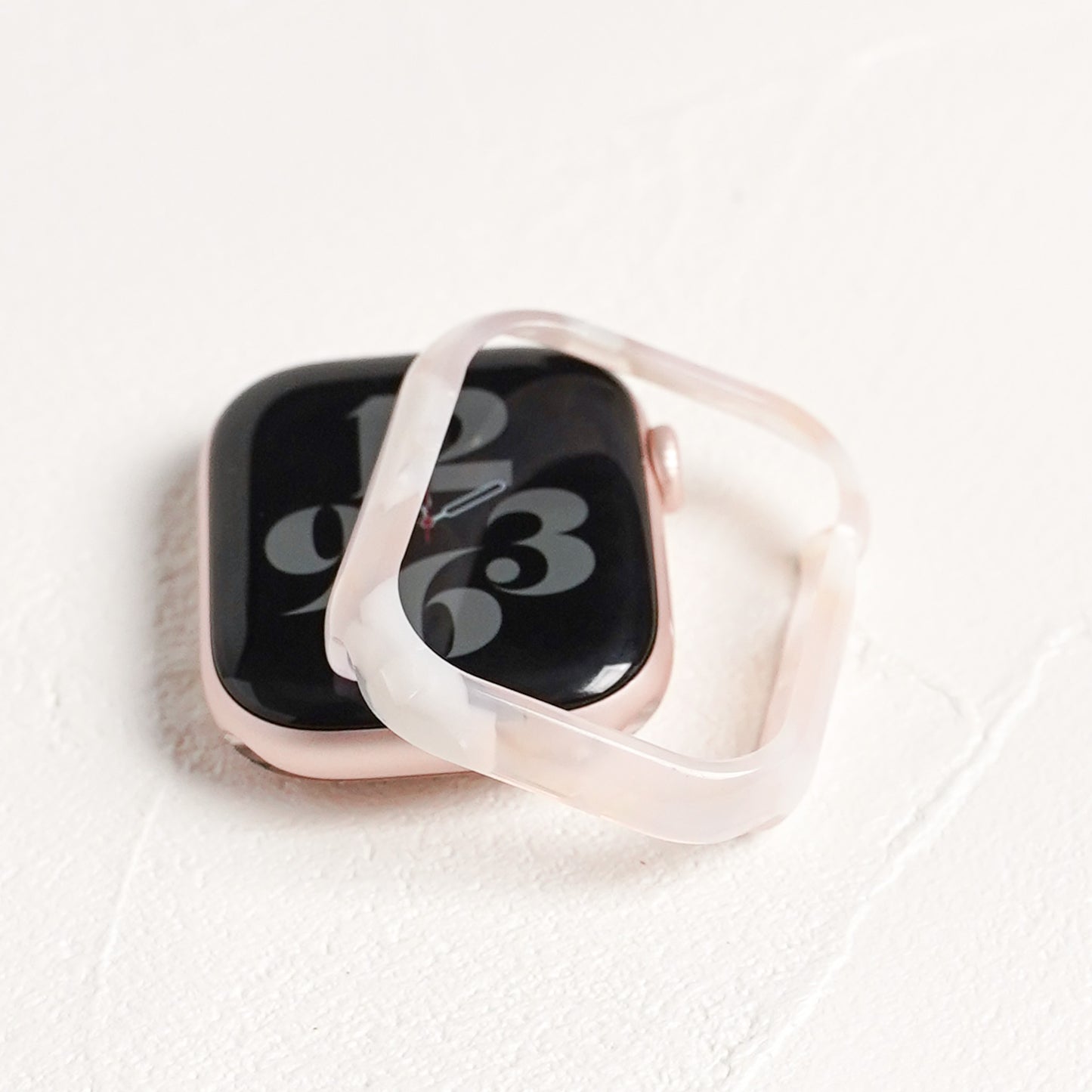 【NEW】樹脂 マーブル 保護フレーム ガラスなし ハードタイプ アップルウォッチ ケース Apple watch