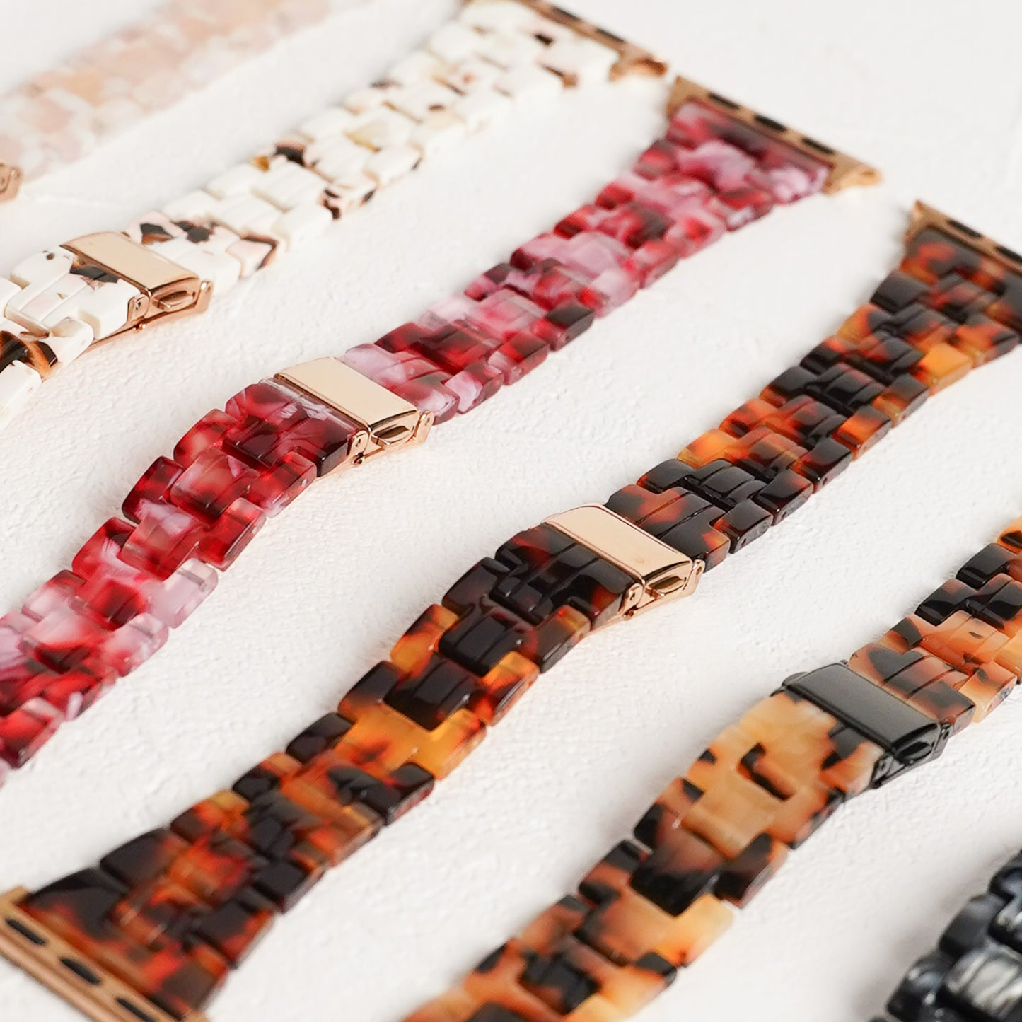 【NEW】スリム 樹脂 マーブル アップルウォッチバンド Apple Watch ベルト