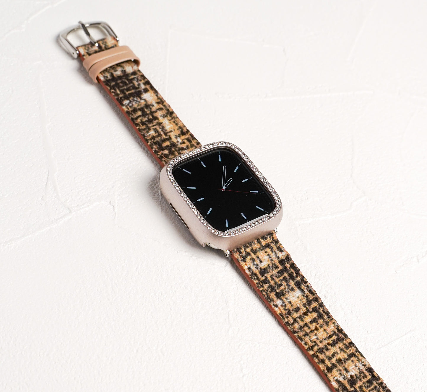 Tweed Leather Apple Watch Band Plaid Apple Watch