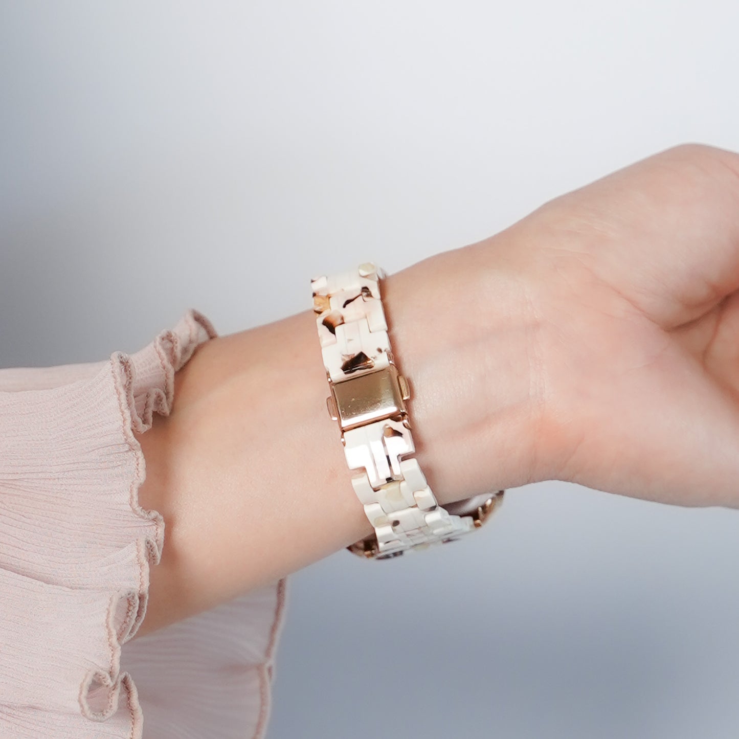 【NEW】スリム 樹脂 マーブル アップルウォッチバンド Apple Watch ベルト