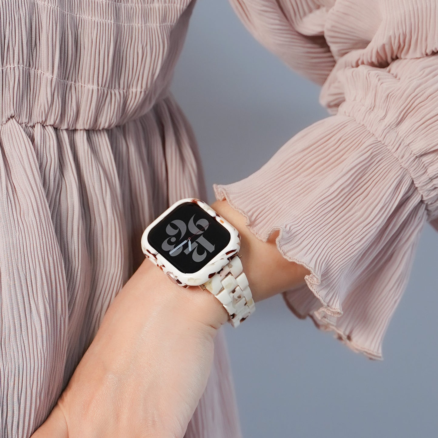 【NEW】樹脂 マーブル 保護フレーム ガラスなし ハードタイプ アップルウォッチ ケース Apple watch