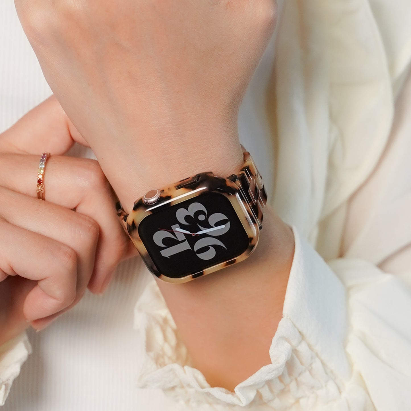 【NEW】樹脂 マーブル 保護フレーム ガラスなし ハードタイプ アップルウォッチ ケース Apple watch