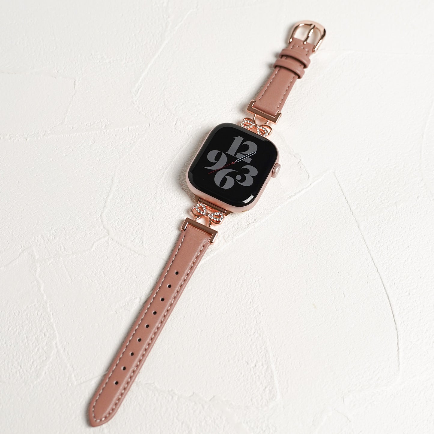 【NEW】リボンストーン スリムレザー アップルウォッチバンド Apple Watch ベルト