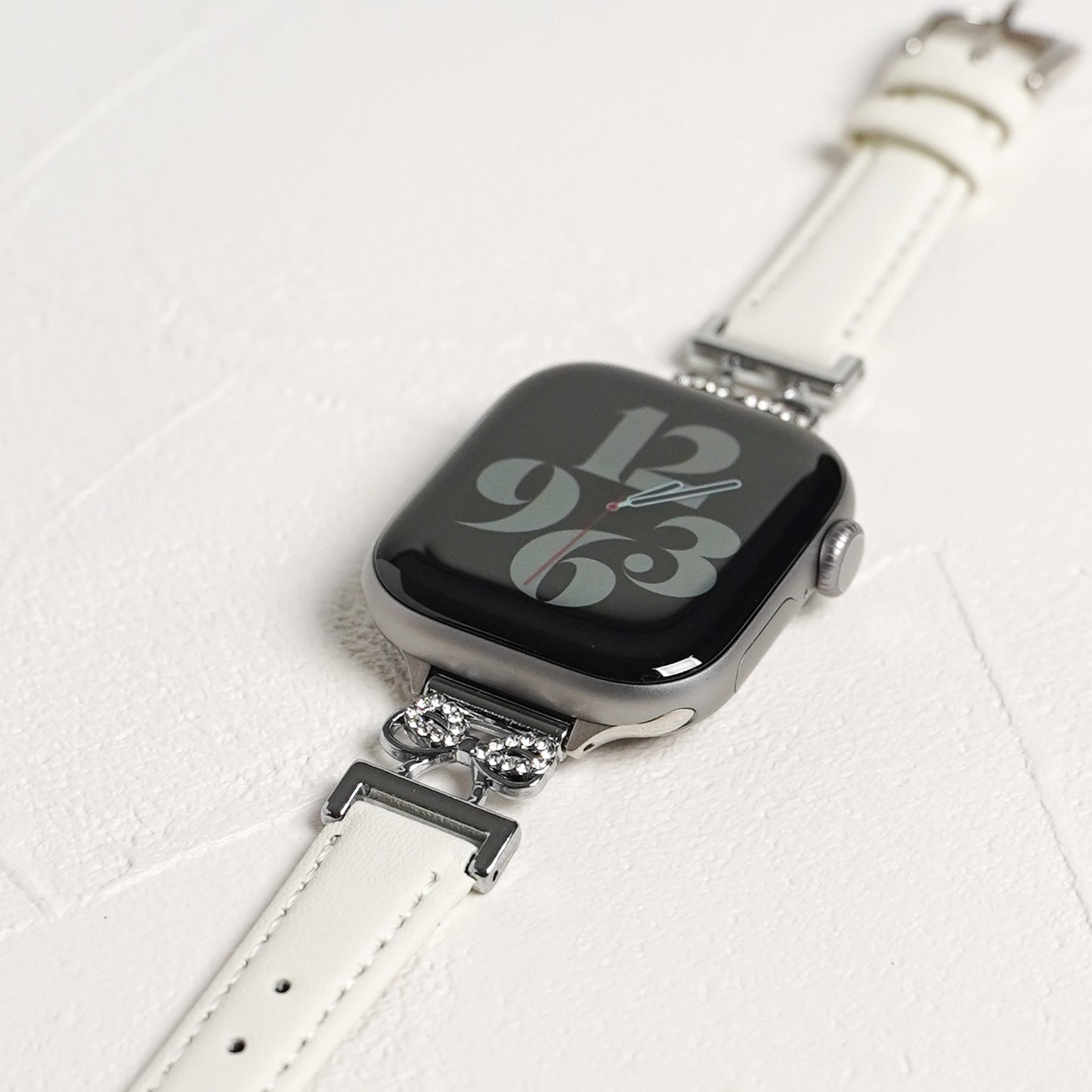 【NEW】リボンストーン スリムレザー アップルウォッチバンド Apple Watch ベルト