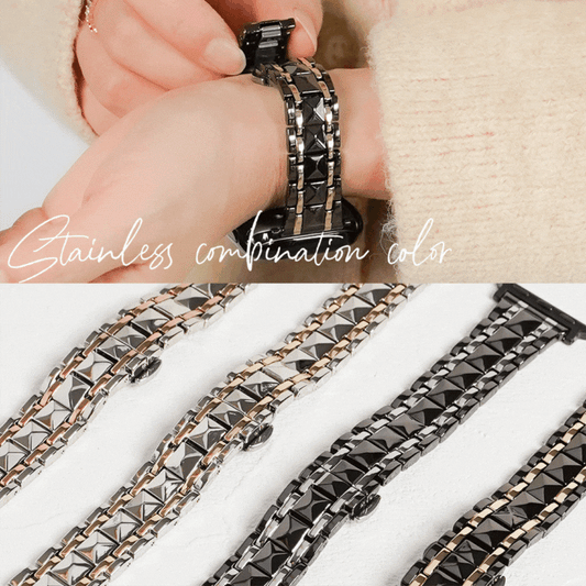 【NEW】ステンレス コンビカラー スタッズ アップルウォッチバンド Apple Watch ベルト