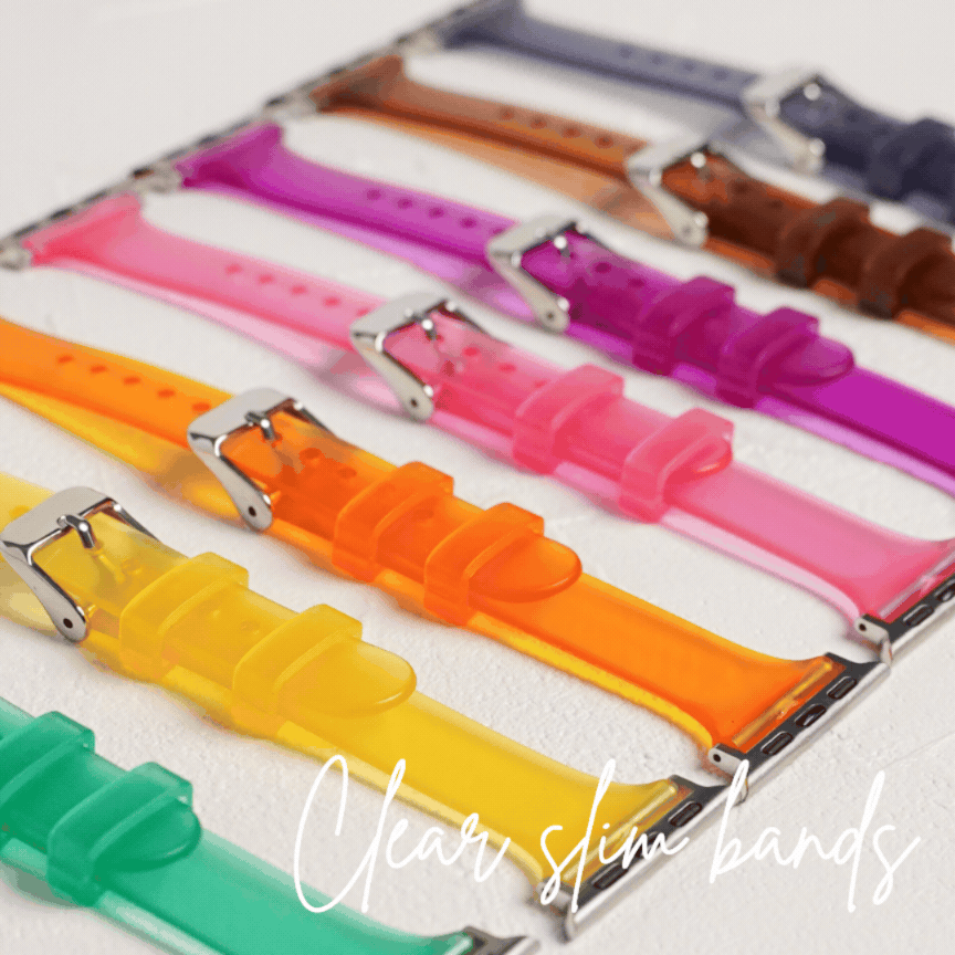 【NEW】クリア スリム TPU カラフル アップルウォッチバンド Apple Watch ベルト
