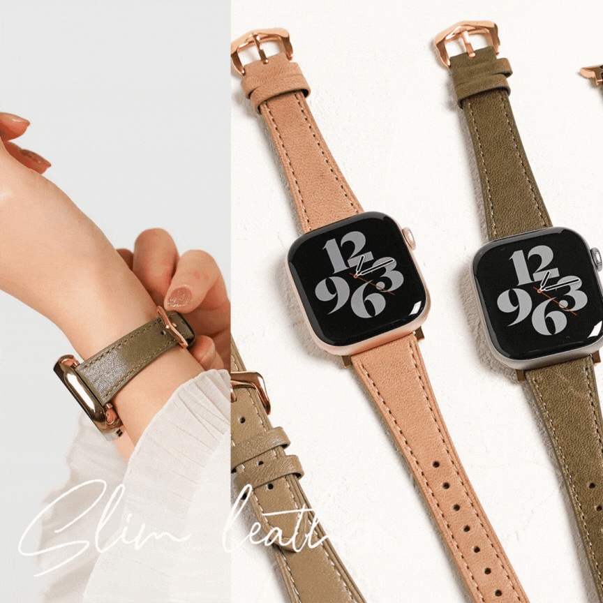 【NEW】レザー スリムウエスト アップルウォッチバンド Apple Watch ベルト