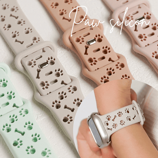 【NEW】シリコン 肉球 穴あき 犬 猫 アップルウォッチバンド Apple Watch ベルト