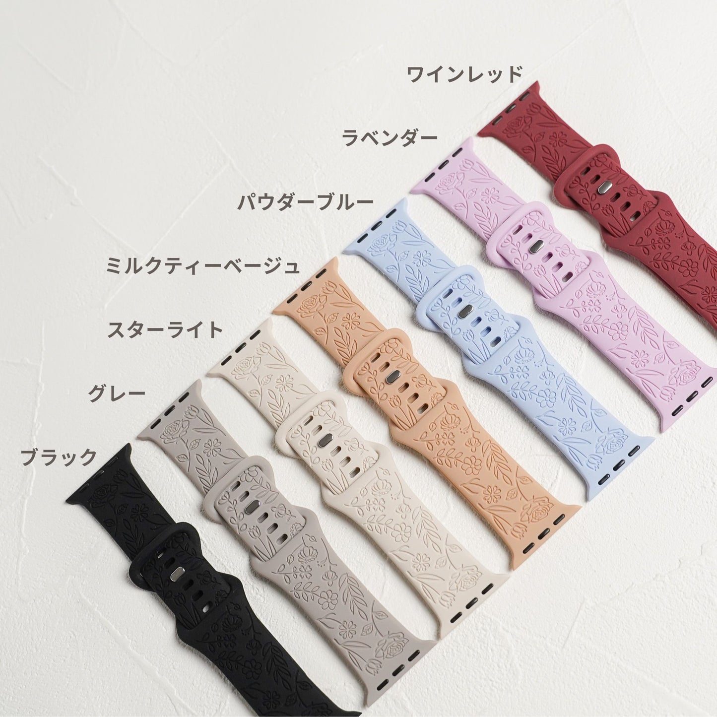 【NEW】シリコン フラワーローズ アップルウォッチバンド Apple Watch ベルト
