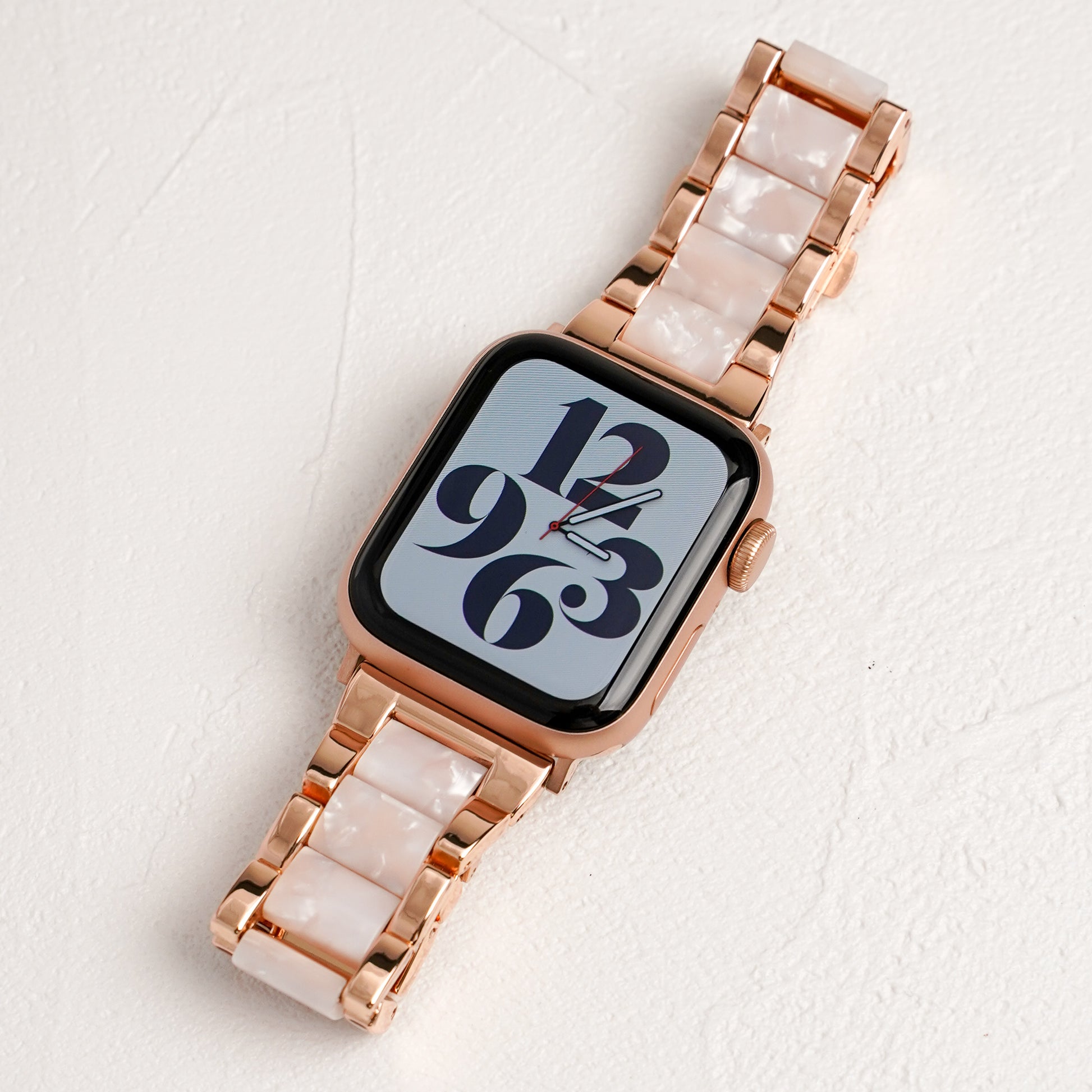 樹脂 × ステンレス ローズゴールド 大理石 アップルウォッチバンド Apple Watch – Lamu's(ラムズ)