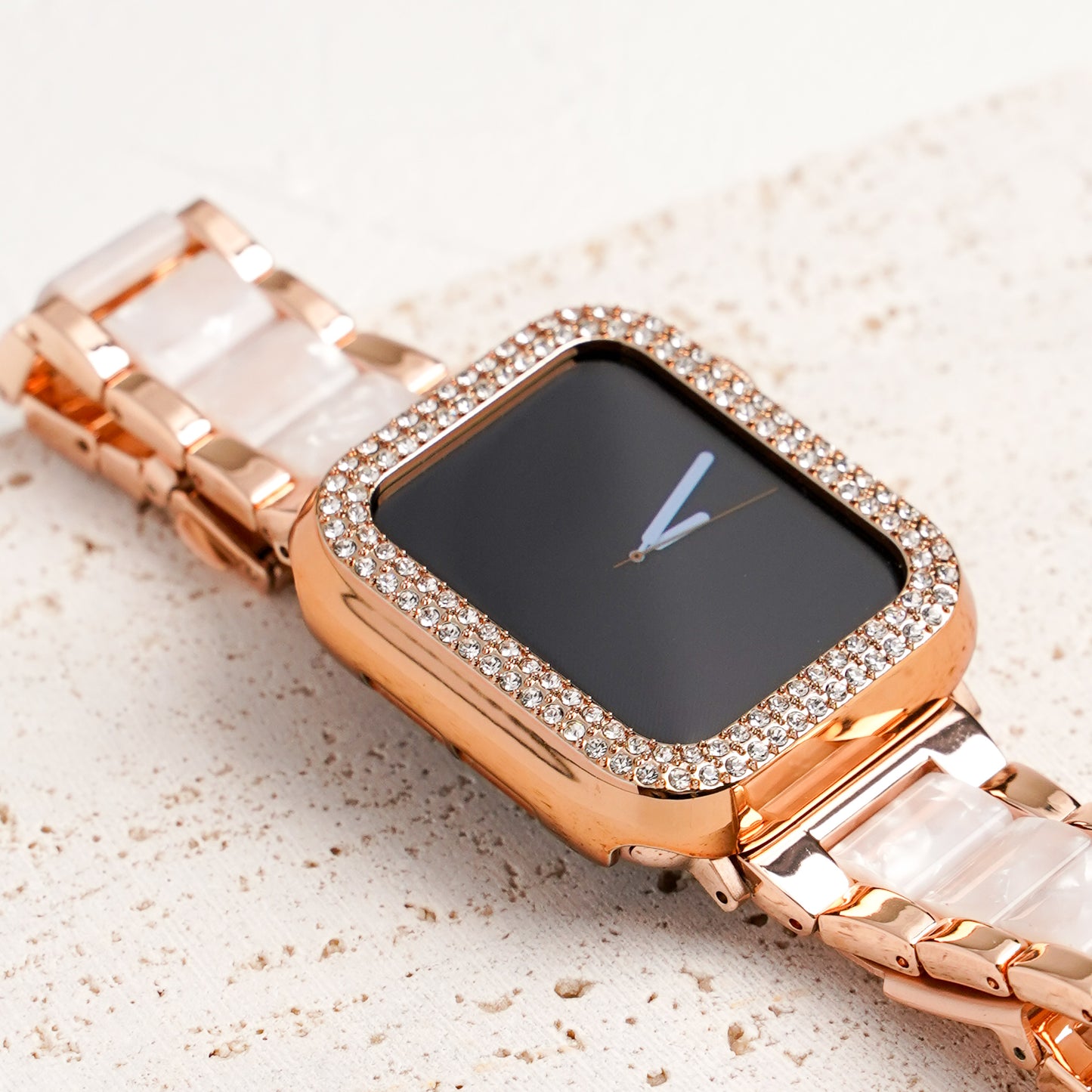 Glitter Stone 2 Row Protective Frame Hard Type Apple Watch Cover Apple Watch