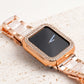 Glitter Stone 2 Row Protective Frame Hard Type Apple Watch Cover Case Apple Watch